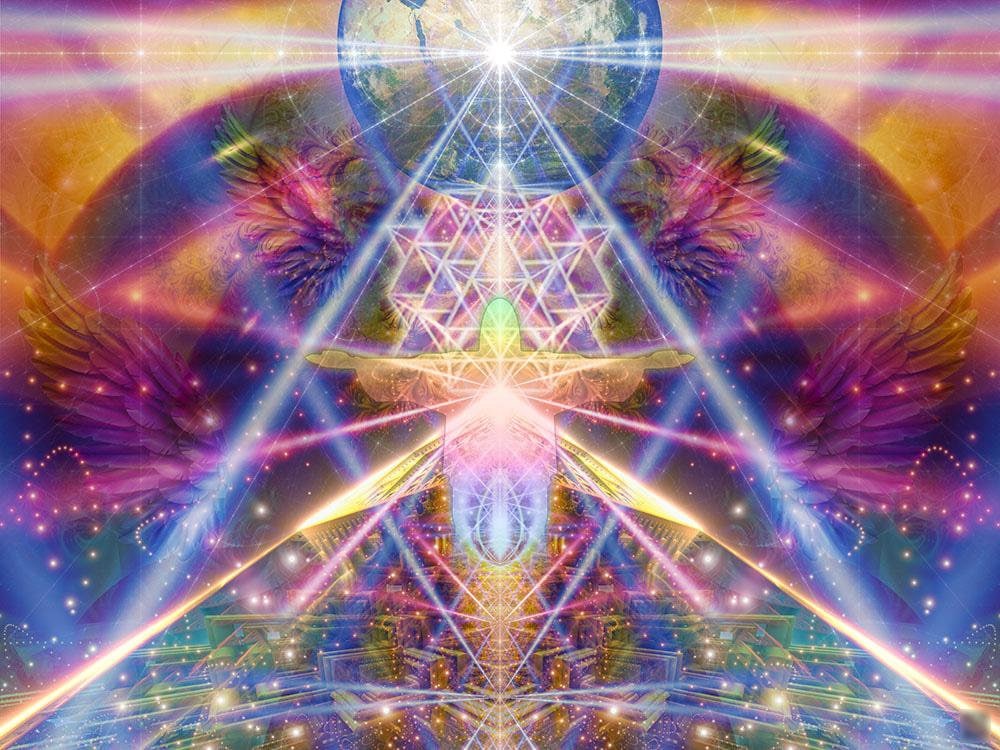 Sacred Geometry Wall Art, Meditation Tapestry, Psychedelic wall-hanging, trippy art, DMT art, Meditation Tool, Prince of Peace