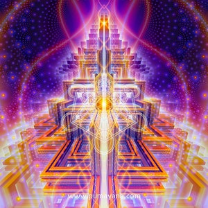 Spread The Light Cosmic Art Print | Canvas | Spiritual| Meditation | Visionary | Healing | Consciousness| Art