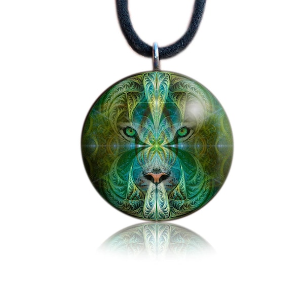 Sinha White Tiger Pendant | Orgonite EMF Protection | Orgone Pendant | Powerful Masculine Energy Healing Amulet