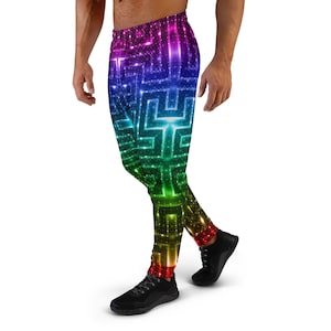 Unisex Sacred Geometry Joggers: Psychedelic Rave Festival Pants