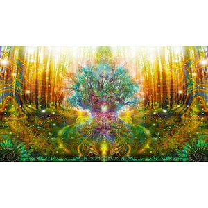 Shamanic Tree of Life Tapestry: Spiritual Healing Art