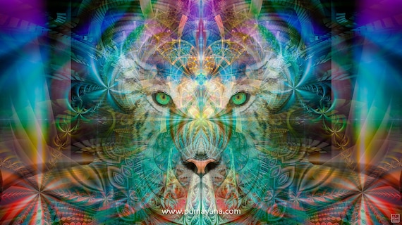 Sinha the Warrior Art Print | Canvas | Totem | Jaguar| Spiritual