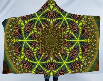 Mescal Shaman Hooded Blanket: Wearable Sherpa Fleece