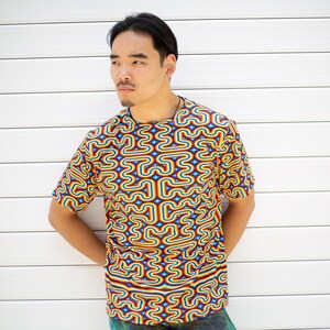 Men&#39;s Trippy Psychedelic T-Shirt: Rave Festival EDM Tee