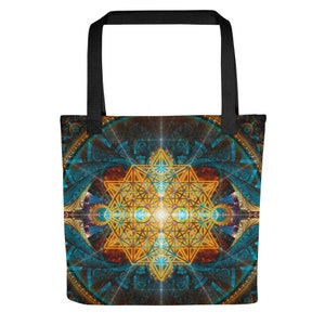 Sacred Geometry Tote Bag: Psychedelic Spiritual Art