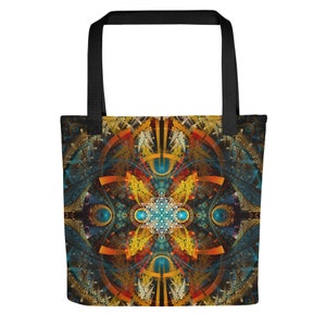 Sacred Geometry Tote Bag: Psychedelic Spiritual Art