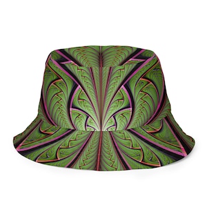 Shaman Hat, Reversible Bucket Hat, Limited Edition Pumayana, Party Hat, Rave outfit, Festival Clothing, Beach Hat, Trippy Hat, One of a kind