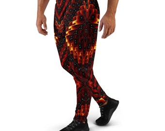 Pantalones deportivos psicodélicos Fire Snake: pantalones para festivales rave