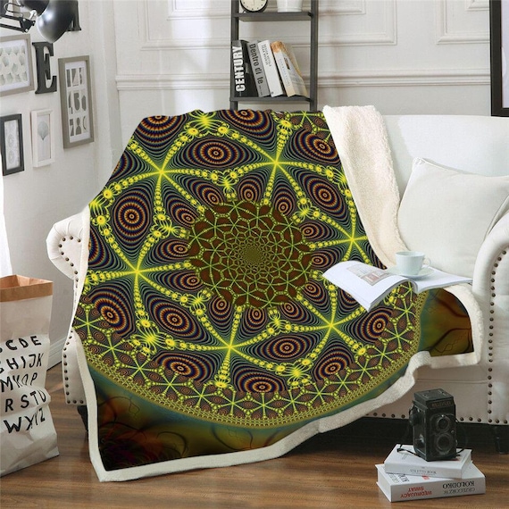 Trippy throw blanket sale