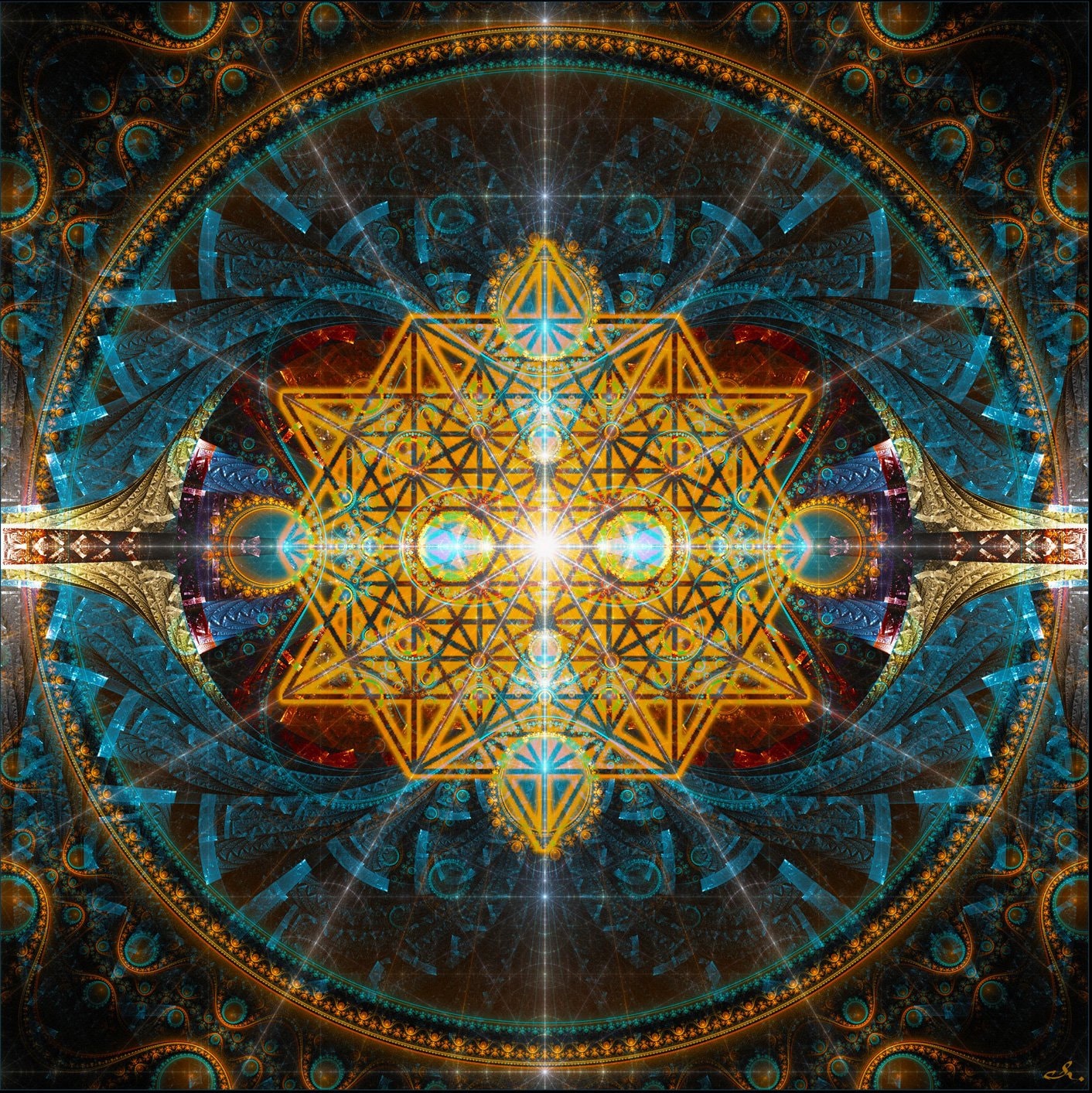 Equilibrium Mandala Sacred Geometry Art Print Canvas Etsy 日本