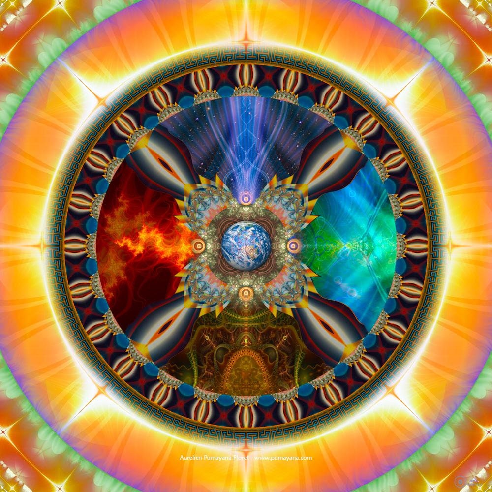 Seed of Light Mandala Tapestry | Wall Hanging | Shamanic Art | Spiritual | Psychedelic Art | Sacred Geometry | Visionary | Gaia| Art