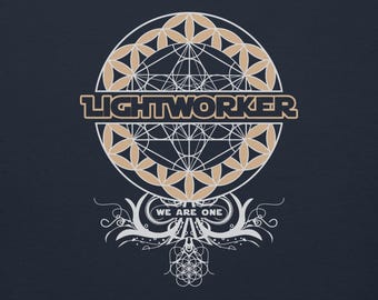 Lightworker Unisex Hoodie: Sacred Geometry, Seed of Life Design
