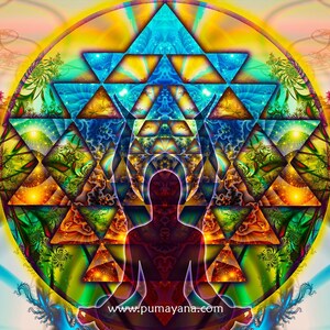 Noces Tantriques Art Print | Poster | Gaia | Meditation | Spiritual | Earth | Visionary | Psy | Chakra Art