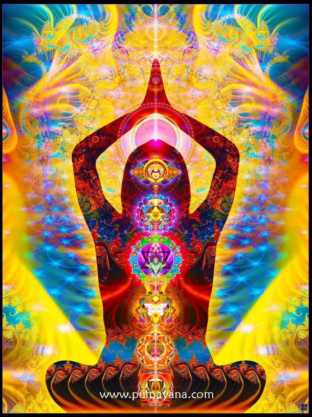 Chakra Tapestry | Chakras Wall Hanging | Art | Kundalini | Cosmic