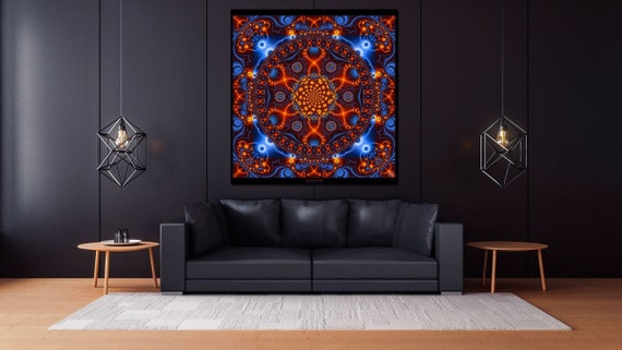 DNA Mandala Tapestry: Psychedelic Shamanic Wall Art - Etsy