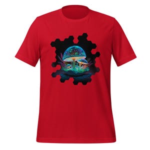 Magic Mushroom T-Shirt: Visionary Art, Rave Festival Shirt