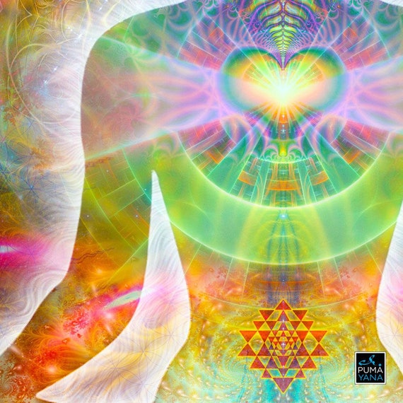 Heart Soul Art Print Canvas Spiritual Meditation Etsy