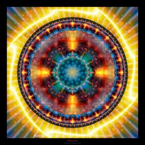Atlantis Cosmic Art Print: Shamanic Mandala, Sacred Geometry Canvas