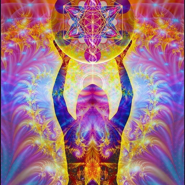 Alchemical Body Spiritual Tapestry | Wall Hanging | Meditation | Cosmic | Yoga | Visionary | Sacred Geometry| Art | Kundalini | Chakra