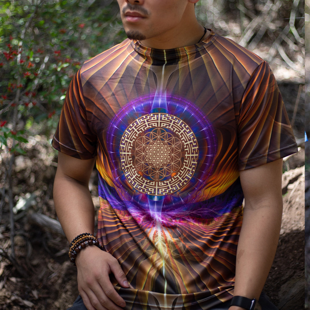 Men's Psychedelic T-shirt: Trippy Sacred Geometry Rave Tee - Etsy