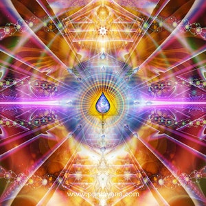 La Source Divine Cosmic Art Print | Canvas | Spiritual| Meditation | Visionary | Consciousness| Art