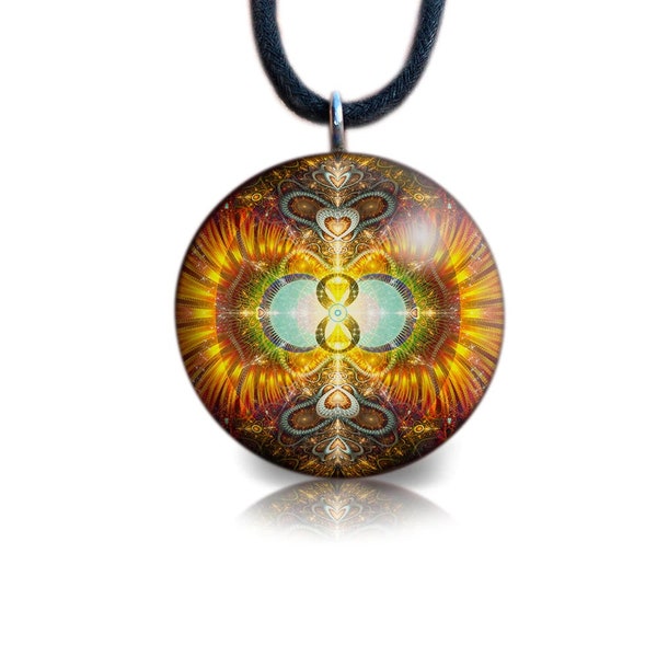 Abundance Orgonite Orgone Pendant |Mandala | Chakra | Healing | Necklace | Reiki | EMF Blocker | Tesla | Powerful Positive Energy Protection