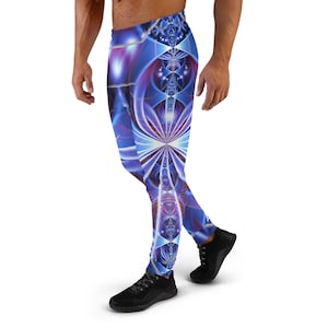 Sacred Geometry Fractal Joggers: Unisex Psychedelic Rave Pants