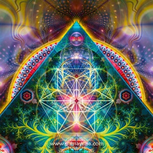 Stampa artistica di iniziazione / Tela / Spirituale / Meditazione / Geometria sacra / Coscienza / Arte