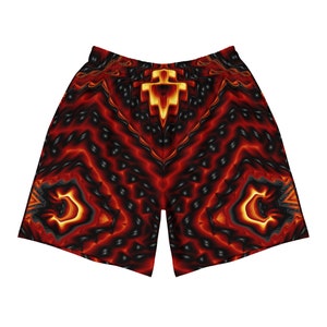 Pumayana Men&#39;s Rave Shorts: Trippy EDM Festival Clothing