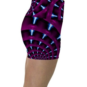 Epsilon High Waisted Shorts: Psychedelic Rave Gym Outfit