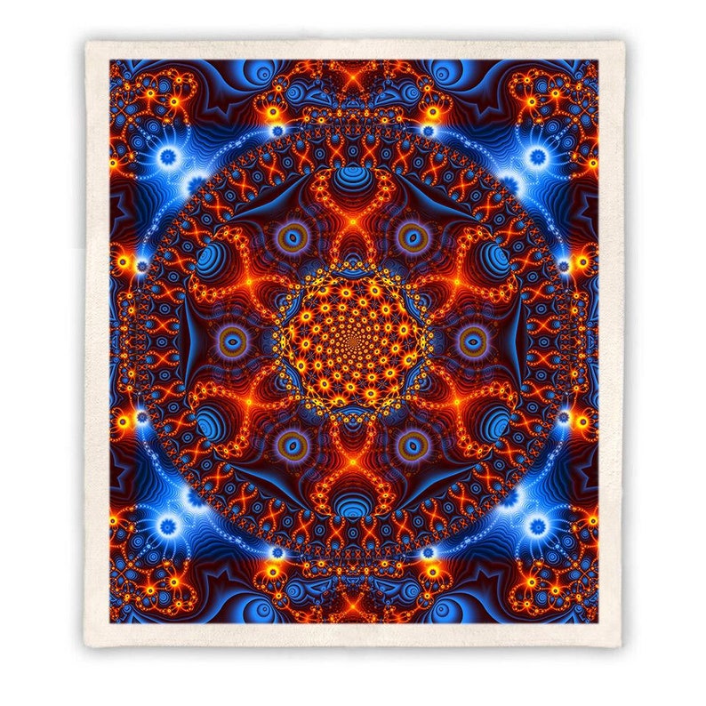 Psychedelic Trippy Doodle Blanket