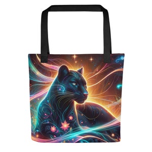 Sac fourre-tout chamanique panthère : art spirituel psychédélique