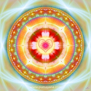 Masa Healing Mandala Art Print | Canvas | Mindfulness Gift | Meditation | Love| Spiritual | Visionary | Art | Heart