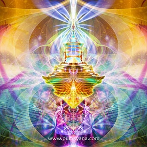 Secret Garden Cosmic Art Print | Canvas | Spiritual| Meditation | Visionary | Healing | Consciousness| Art
