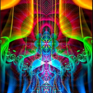 Multiverse Cosmic Body Art Print | Canvas | Meditation | Spiritual | Visionary | Sacred Geometry | Art