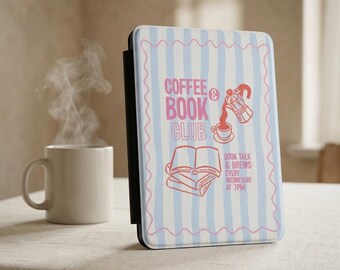Funda para Kindle del Club del Libro del Café / Estuche para lector de libros Coquette Booktok