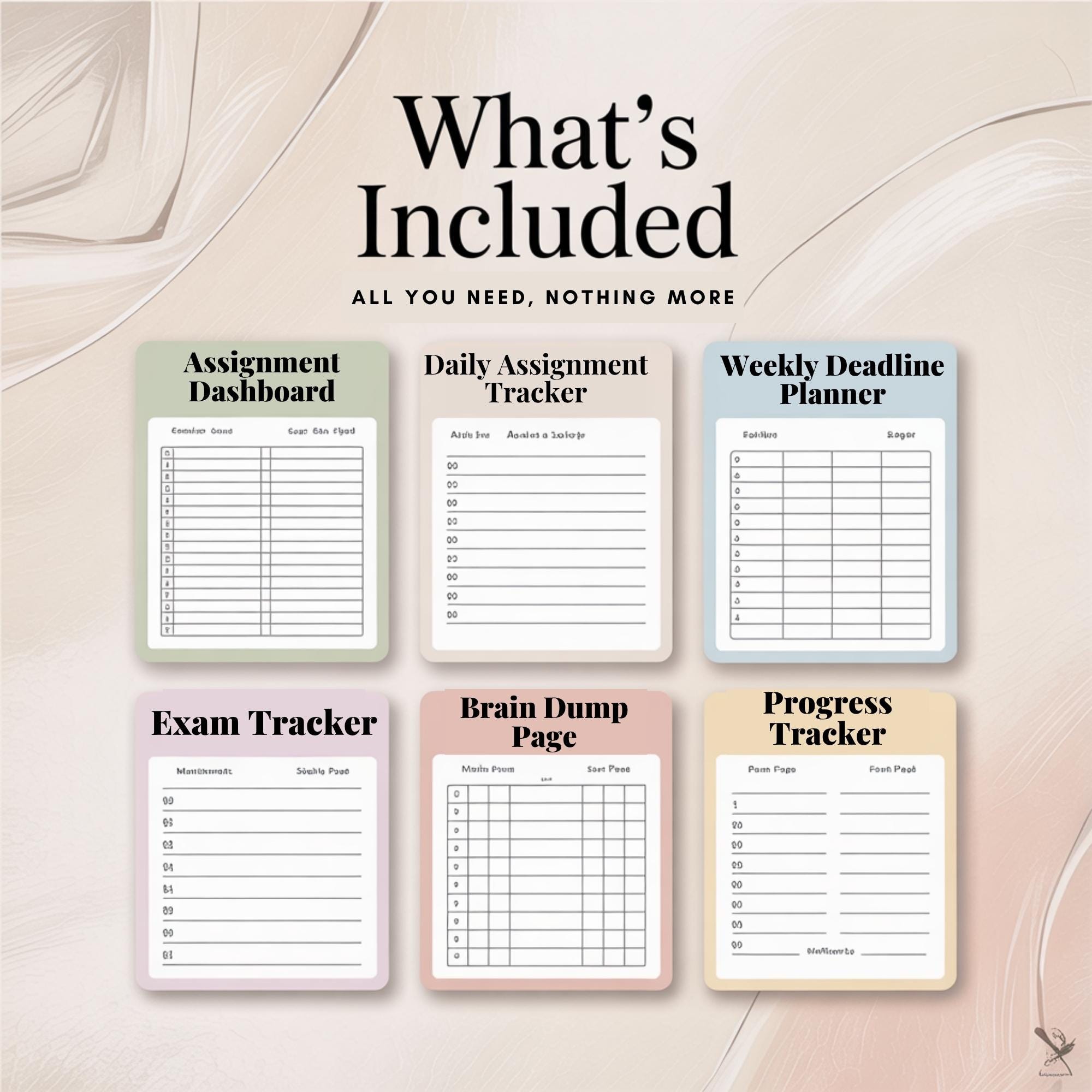ADHD Assignment Tracker Printable | Student Homework Planner PDF ...