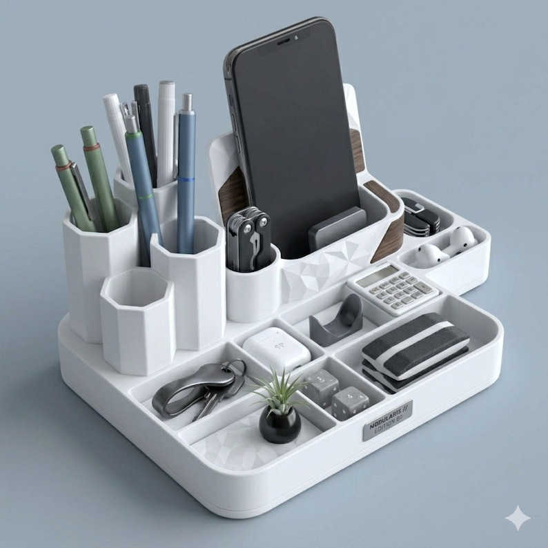 150+ Office Organizers STL Bundle Ready for 3D Printing Desk Storage ...
