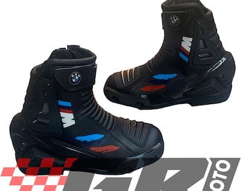 BMW M Motorrad Racing Boots | Black Protective Sport Bike Rider Footwear