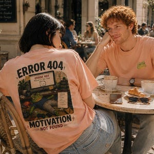 Maglietta "Errore 404 Motivazione non trovata", maglietta divertente con rana procrastinatrice, regalo per gamer, maglietta per chi soffre di burnout.