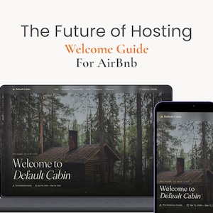 Digital Airbnb-välkomstbok, nollkods mobil gästbok, lyxig smartphone-värdlänk, bokningsvälkomstguide