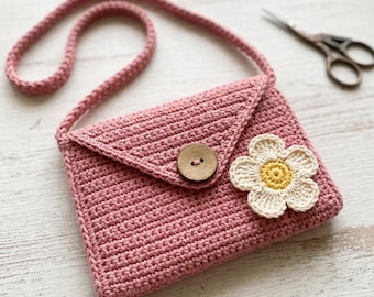 Crochet Flower Purse Pattern PDF | Mini Crossbody, Beginner Shoulder Bag (Pattern)