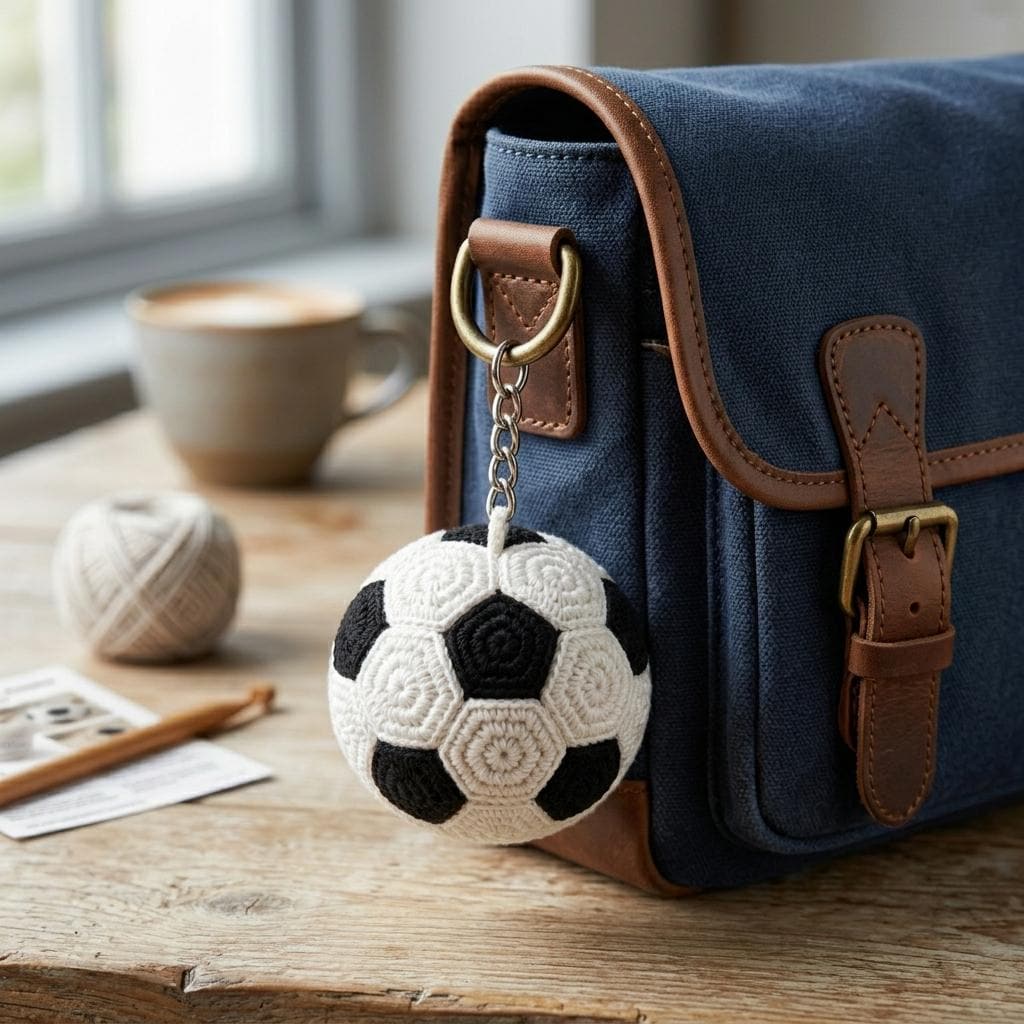 Mini Soccer Ball Keychain