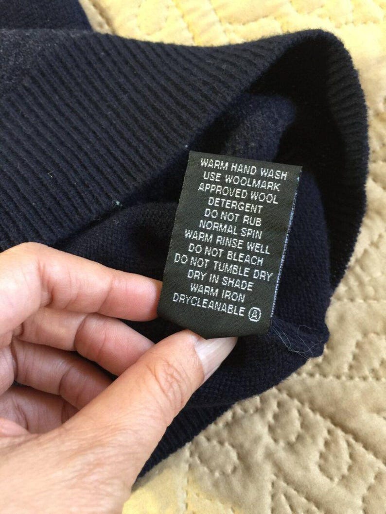 Sweter z wełny lyle & scott argyle z lat 90. z logo na rękawie, wyprodukowany w Nowej Zelandii, rozmiar L zdjęcie 10