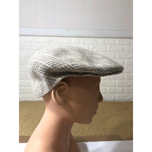 Casquette vintage Kangol Galway : Chapeau plat en laine angora et osier (XL)