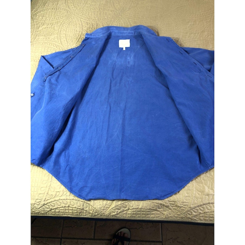 VTG 90s Stubbs Collection westernshirt met buffelknopen Tencel Western XL afbeelding 7