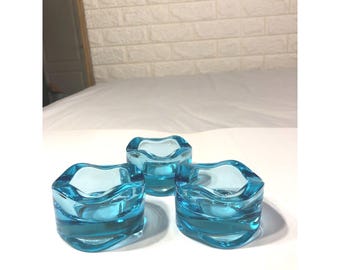 MCM Sklo Union Vladislav Urban Turquoise glazen stapelbare asbak asbak 3