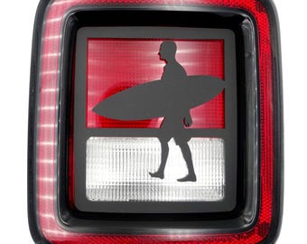 Surfer guy brake light covers/ fits 2018-25 Jeep Wrangler JL