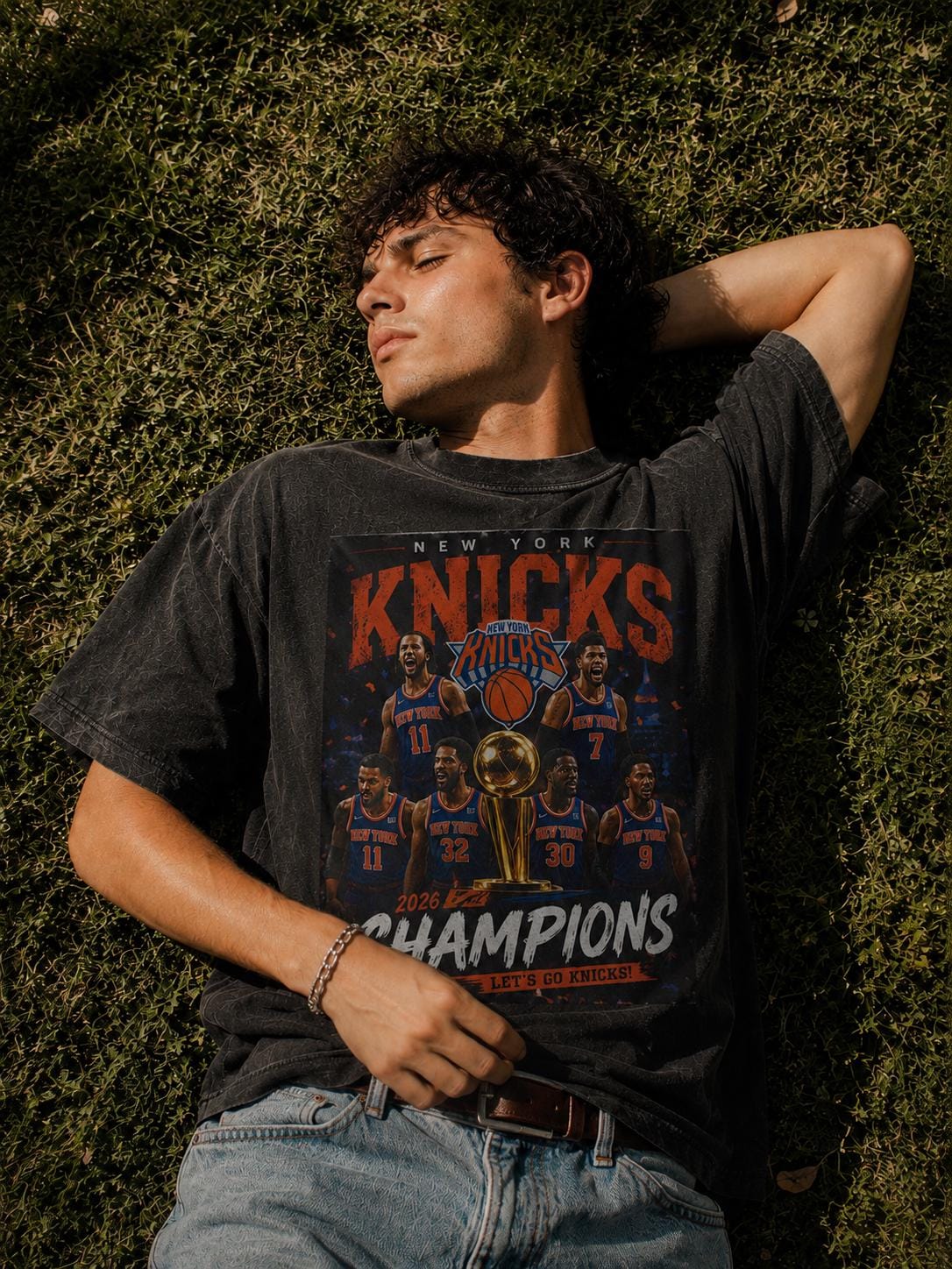 ニックス優勝ポスターTシャツ｜バスケットボールチームTシャツ、レトロ