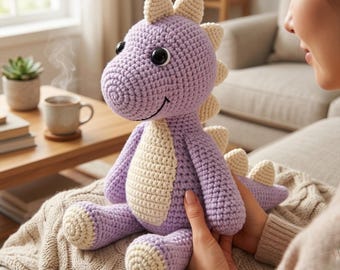 Crochet Dinosaur Pattern PDF | Amigurumi Dino Plush Toy | Easy Beginner Friendly DIY Stuffed Animal | Cute Dino DIY Gift | Instant Download